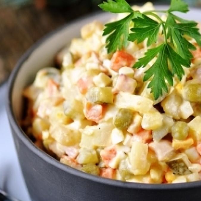 Оливье с курицей